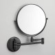 6 inch Foldable Mirror Bathroom Vanity Wall Mounted Makeup Mirror Black 1x 3x Magnification