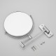Chrome Bathroom Mirrors Foldable Wall Mounted Living Room Double Sided Round Cosmetic Makeup Mirror