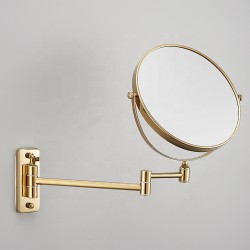 360 Degree Swivel Extendable Adjustable Bathroom Makeup Mirror Wall Mount Movable Shaving Mirror