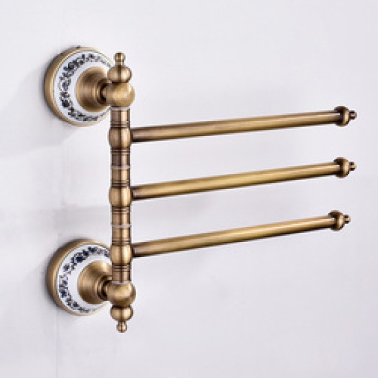 Factory Direct Hot Sale Luxury Brass Bathroom Accessories Bronze Hardware Sets Ceramic Base
