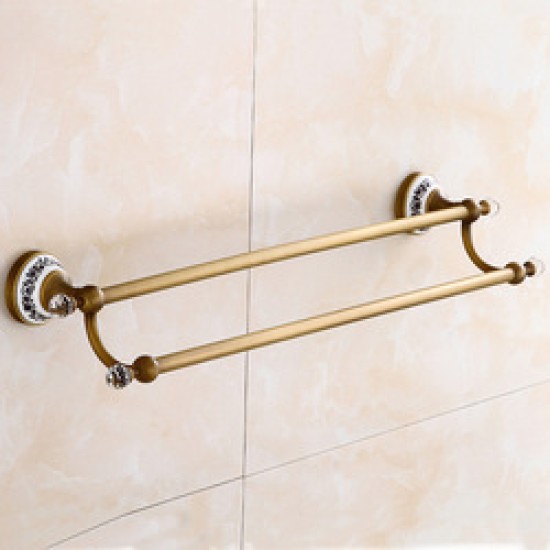 High Quality Bronze Copper Crystal Toilet Accessories Classic Bathroom Hardware Set For Hotel