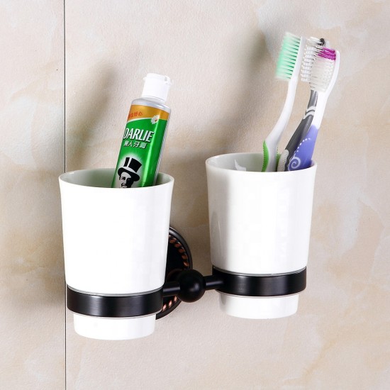 High Quality Black Bronze Wall Mount Bathroom Hardware Sets Brass Towel Rack Holder Roll Paper Holder Toilet Accessories