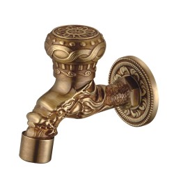 Factory Price Outdoor Only Cold Antique Basin Bibcock Wall Mounted Water Tap