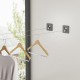 Wall Hanging Square ABS Travel Retractable Clothes Line Outdoor Stainless Steel Rope Drying Hanger