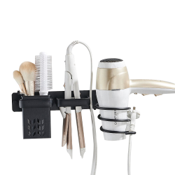Hair Dryer And Straightener Holder Wall Mounted Bathroom Organizer Rack Shelves Accessories