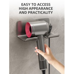 Punch-free Wall Mounted Bathroom Hair Blow Dryer Holder Stand Storage Rack