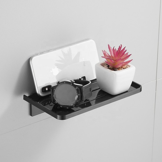 ABS Free Of Punch Mobile Phone Toilet Shelf Rack Bathroom With Sicker Wall Mount