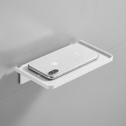 Bathroom/Bedroom Mini Mobile Phone Storage Plastic Shelf Rack For Toilet Free Of Punch