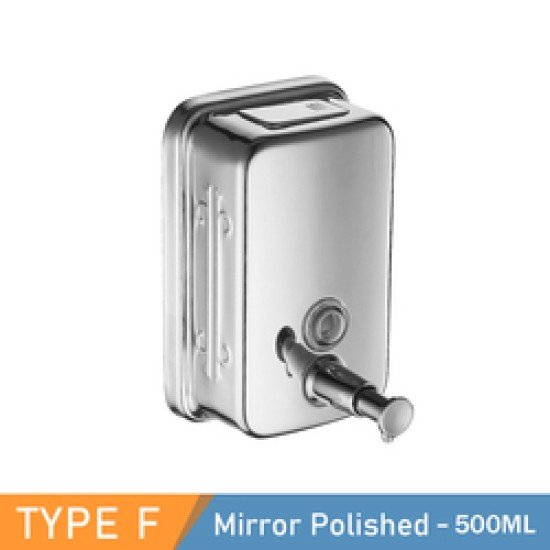 Liquid Soap Dispenser 500ML Wall Mounted Stainless Steel Manual Bathroom Shampoo Dispenser