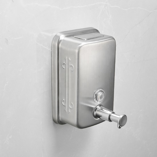 Hand Pump Soap Dispenser 500ML/800ML/1000ML Wall Mounted Stainless Steel Liquid Soap Dispenser