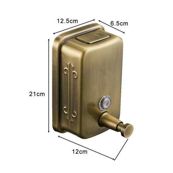 Commercial Soap Dispenser 1000ML Volume Wall Mount Soap Dispenser Pump Stainless Steel Bathroom