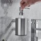 Stainless Steel Manual Soap Dispenser Wall Mounted Hand Wash Cleaning