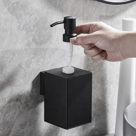 Hotel Wall Mounted Shampoo Dispenser Bottle Metal Liquid Dish Soap Dispenser For Bathroom Kitchen