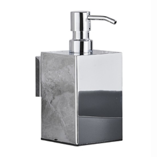 Hot Selling Black Square Soap Dispenser Wall Mounted Refillable Metal Dispenser Bottle For Bathroom