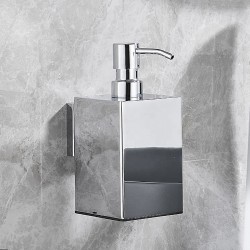Hotel Bathroom Shampoo Shower Gel Hand Wash Bottle Metal Chrome Liquid Soap Dispenser High Quality