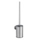 Wall Mounted Toilet Brush Black Stainless Steel Bathroom Cleaning Tools Durable Vertical Toilet Brush Holder