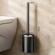 Aluminum Gun Grey Toilet Brush Holder Wall Mounted Accessories For Bathroom Cleaning