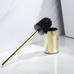Brushed Gold High Quality Hotel Toilet Brush With Holder Bathroom WC Cleaning Tools